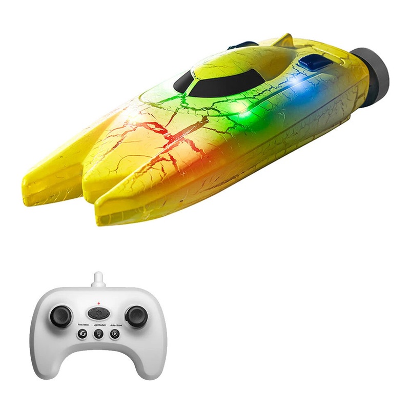 YLR/C 826 2.4G Mini RC Boat RTR 360 Roll Cool Light Waterproof Speedboat Vehicle Model Orange