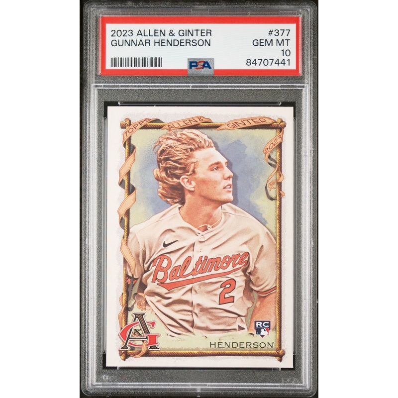 2023 TOPPS ALLEN & GINTER GUNNAR HENDERSON #377 - PSA 10