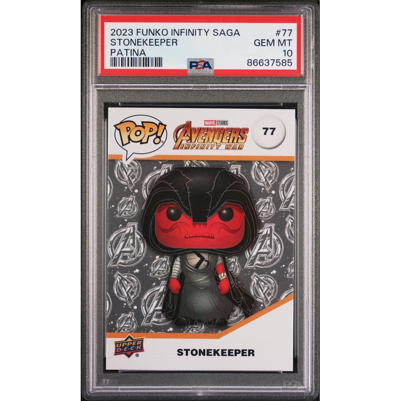 2023 UPPER DECK FUNKO POP MARVEL STONEKEEPER PATINA #77 PSA 10