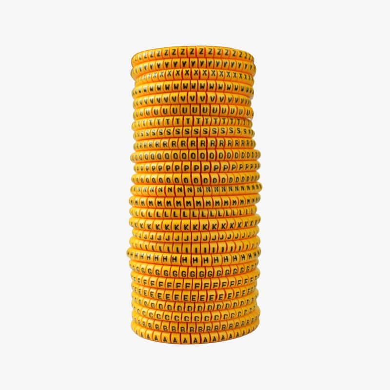 Cable Marker 2.5 sq mm PVC Ferrules Alphabets A-Z (each 100) - Self Locking
