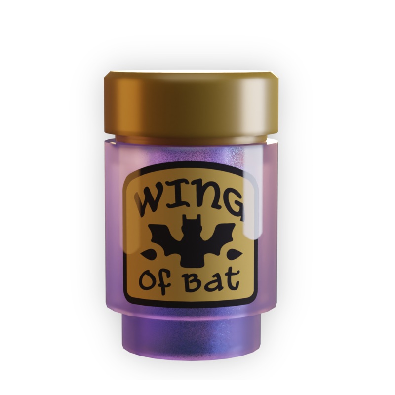Wing of Bat Potion Bottle for Minifigs