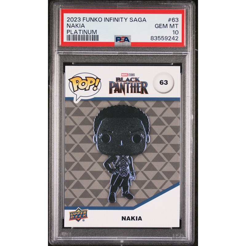 2023 UPPER DECK FUNKO POP MARVEL NAKIA PLATINUM #63 PSA 10