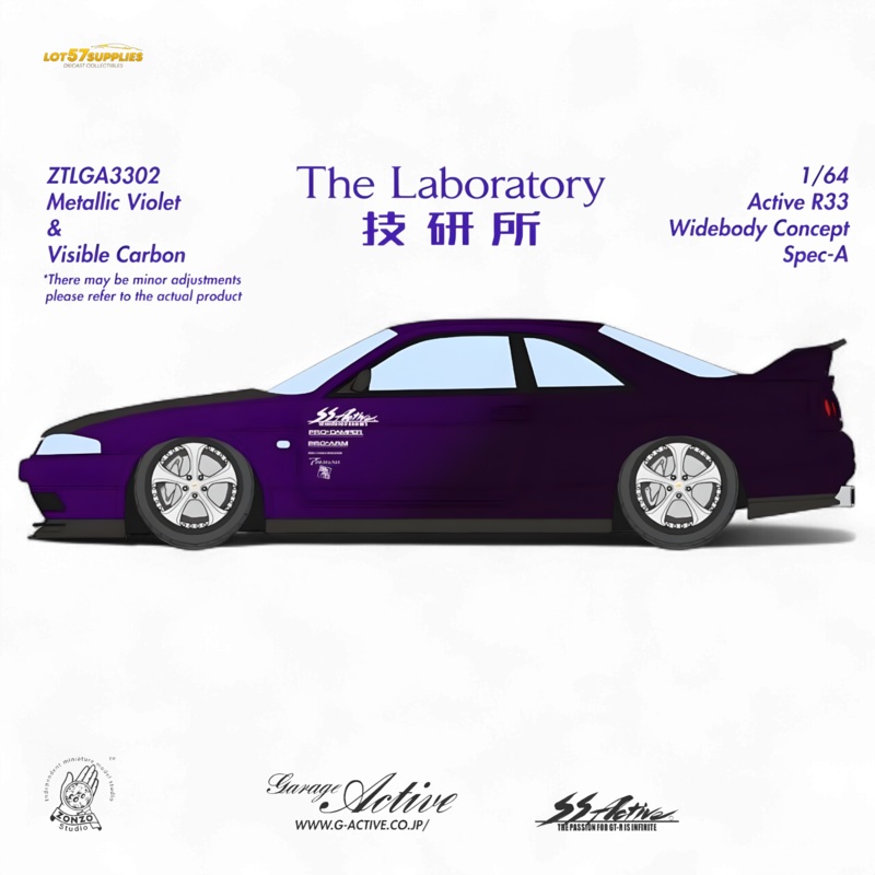 The Laboratory x ZONZO Nissan R33 Widebody ZTLGA3302 1:64