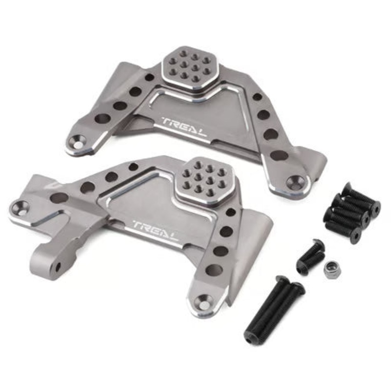 Treal Hobby SCX6 Aluminum Front Shock Towers (2) w/Panhard Titanium