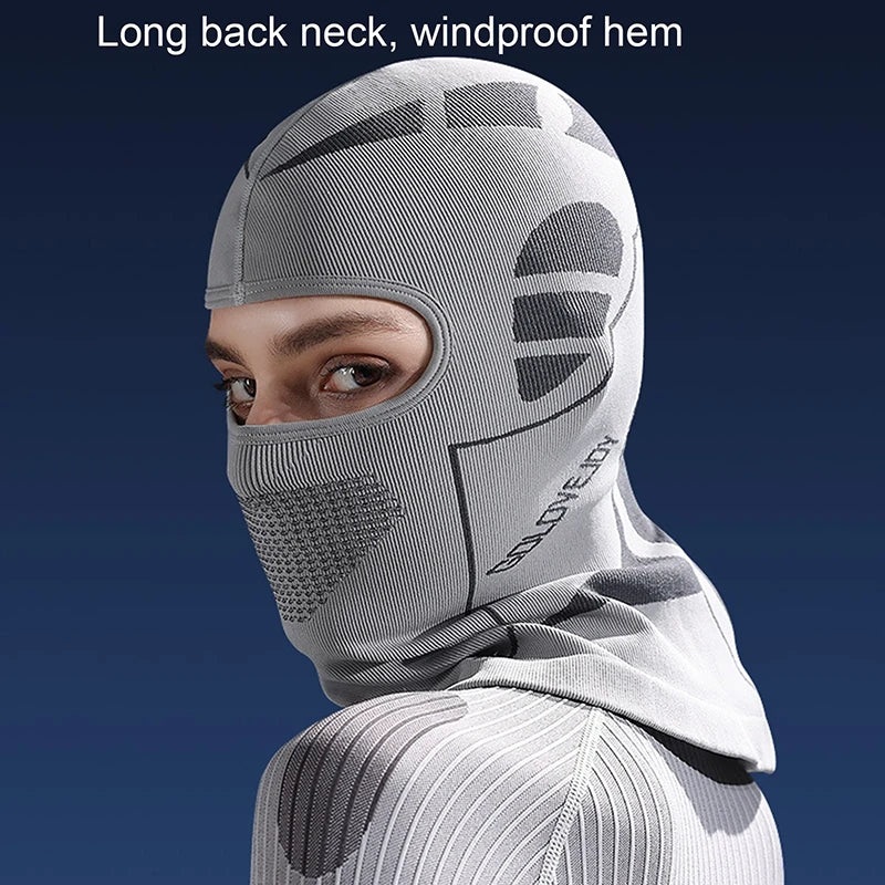 Winter Face Guard Ski Face Guard Ultra-thick Windproof Full Face Guard Balaclava Super Soft Sweat Absorption for Cycling Skiing Grey