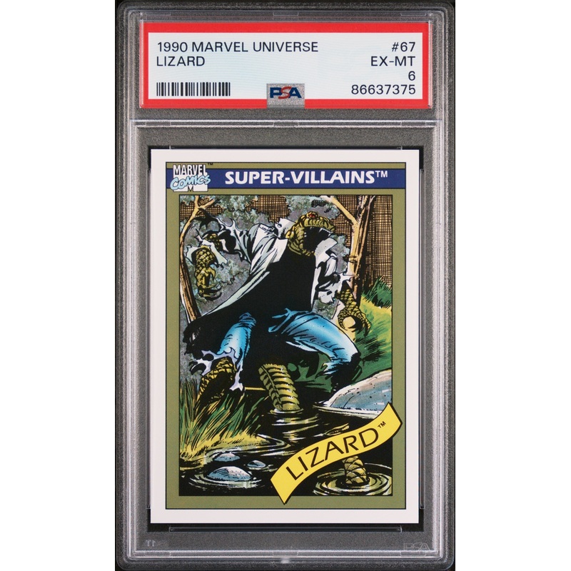 1990 MARVEL UNIVERSE LIZARD #67 - PSA 6