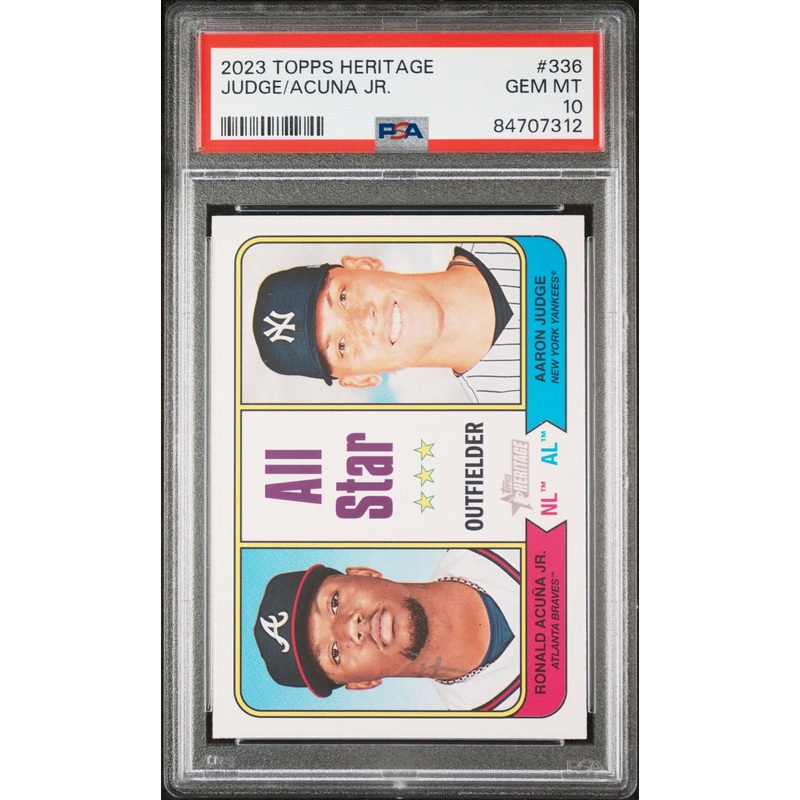 2023 TOPPS HERITAGE ACUNA JR/JUDGE #336 - PSA 10