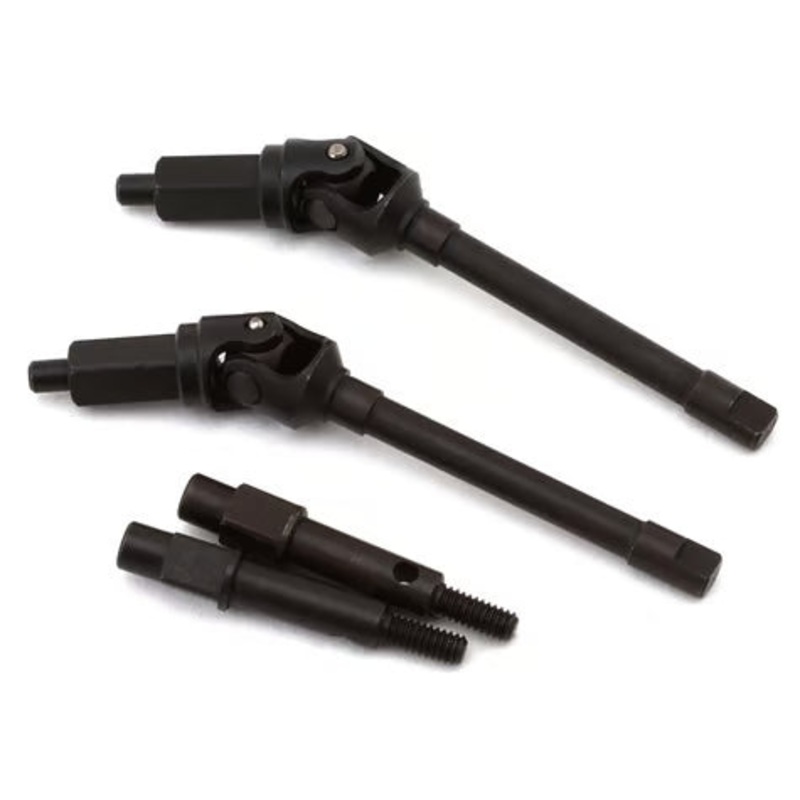 Treal Hobby Axial SCX24 Steel Front CVD Shafts (2) Black (Front)