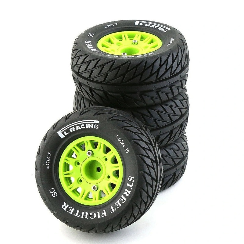 4PCS Upgraded Tires Wheels 12mm Hex Off-Road Short Course Truck 144010 124019 144001 1/10 1/12 1/14 RC Car Vehicles Model Spare Parts Black