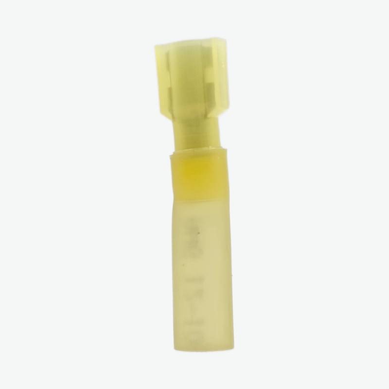 HFDFNY5.5-250 Brass Female Insulated Spade Joint Cable Wire Connector 4.0-6.0 sqmm (12-10 AWG) - Yellow