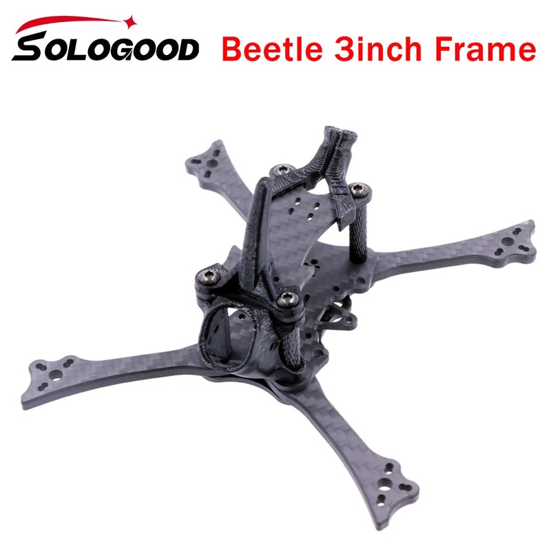 SoloGood Beetle 3inch Frame Kit RC Racing Drone Foxeer Predator Caddx ELRS 5.8G VTX 1306 1404 1506 1507 Motor F405 F722 F411 FC 3inch Frame Kit