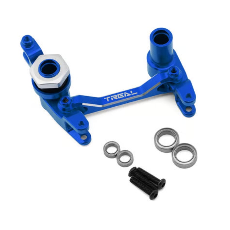 Treal Hobby Aluminum Steering Bellcrank Assembly Set for Traxxas UDR Blue