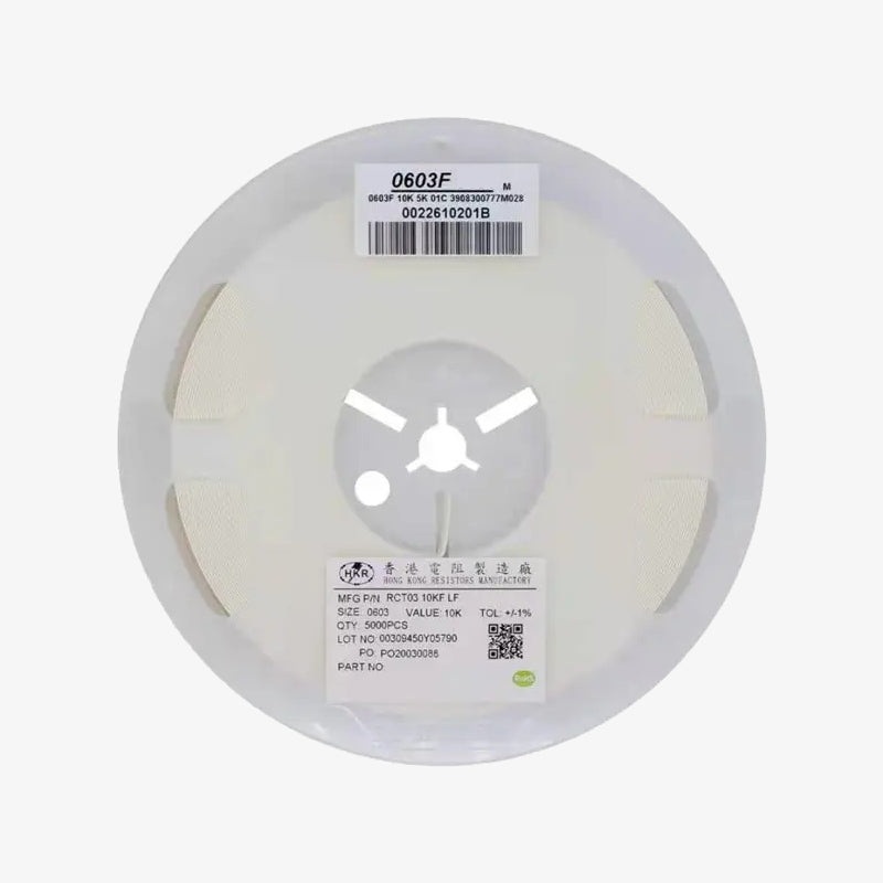330 Ohm 1/10W Resistor Reel - 0603 SMD Package 5% Tolerance (5000 Resistors)