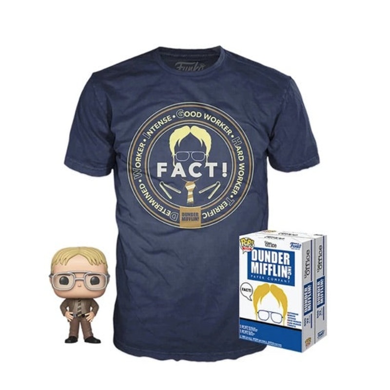Dwight Schrute (Blonde) Pop! and Dwight Schrute Tee (L, Sealed) 871 - Target Exclusive