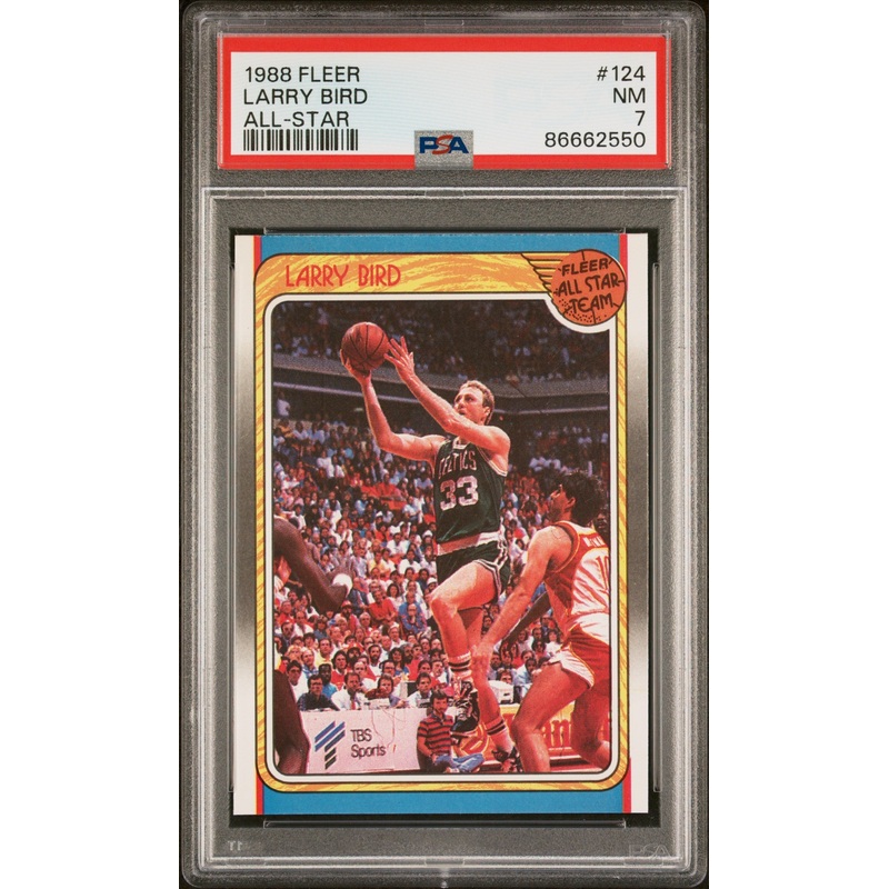 1988 FLEER LARRY BIRD ALL-STAR #124 - PSA 7