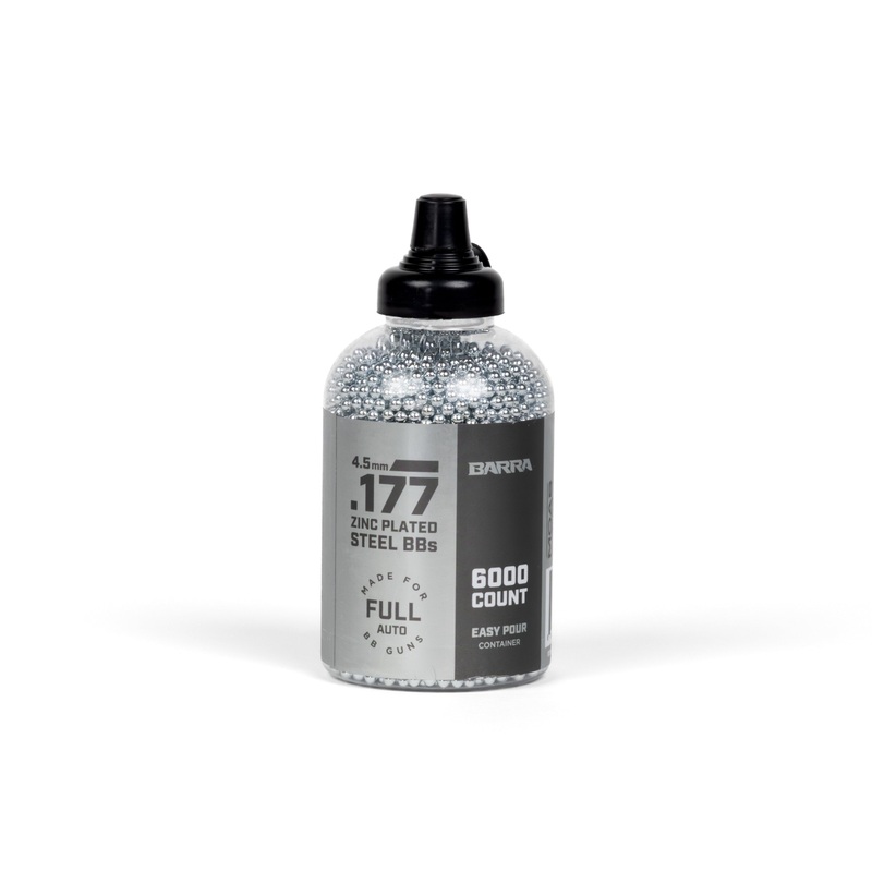 .177 cal/4.5mm Zinc Plated Steel BBs - 6,000 Count
