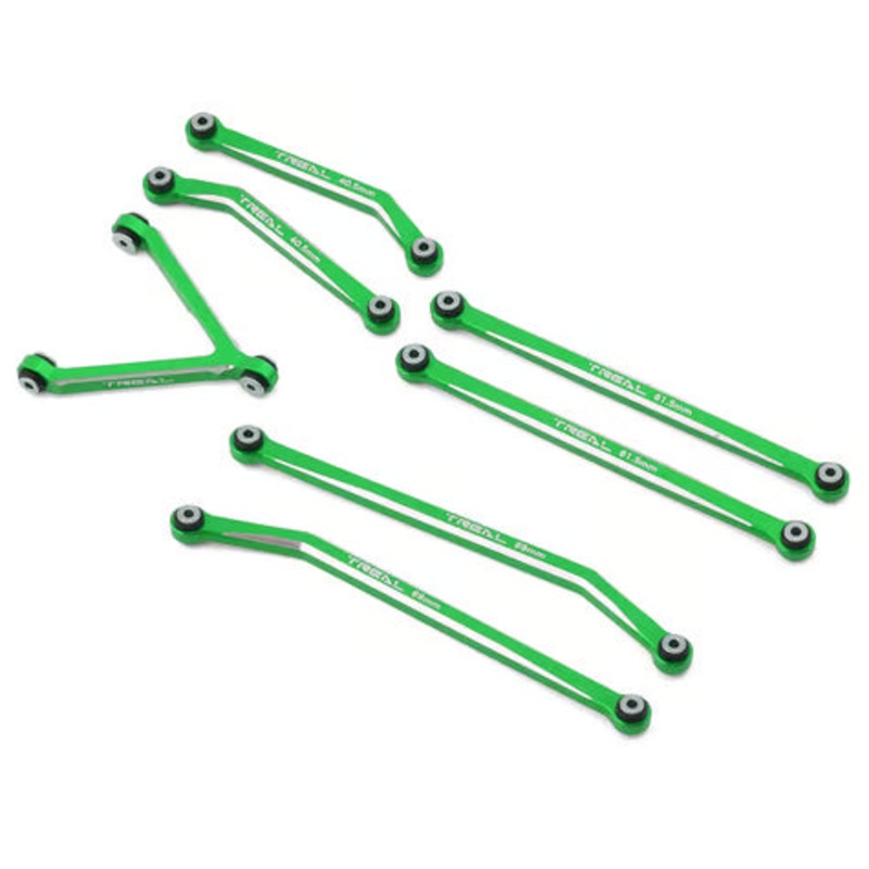 Treal Hobby Axial SCX24 Aluminum High Clearance Link Set (Deadbolt) Green
