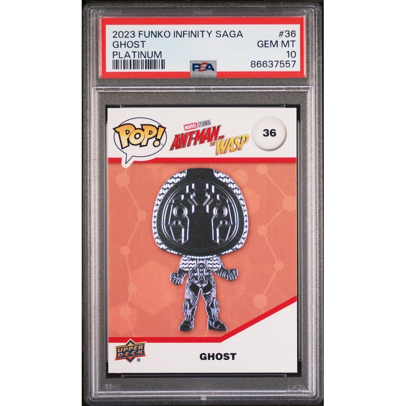 2023 UPPER DECK FUNKO POP MARVEL GHOST PLATINUM #36 PSA 10