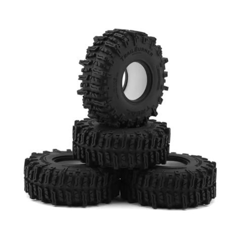 Treal Hobby 1.9" Deep Lugs Mud Tread Rock Crawler Tires (Class 2 - 4.73" OD) (4) (Ultra Soft) Black