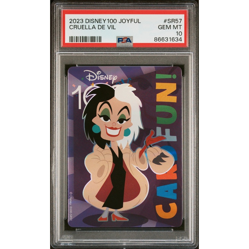 2023 CARD FUN DISNEY 100 JOYFUL CRUELLA DE VIL SR57 PSA 10