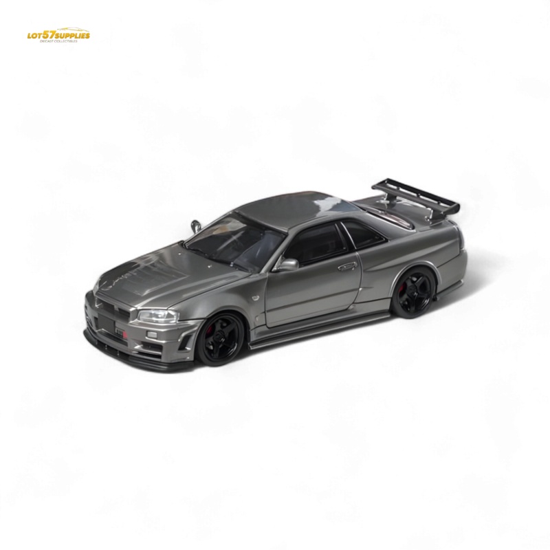 Fuji Skyline R34 GT-R Nismo Z-Tune Gun Grey 1:64