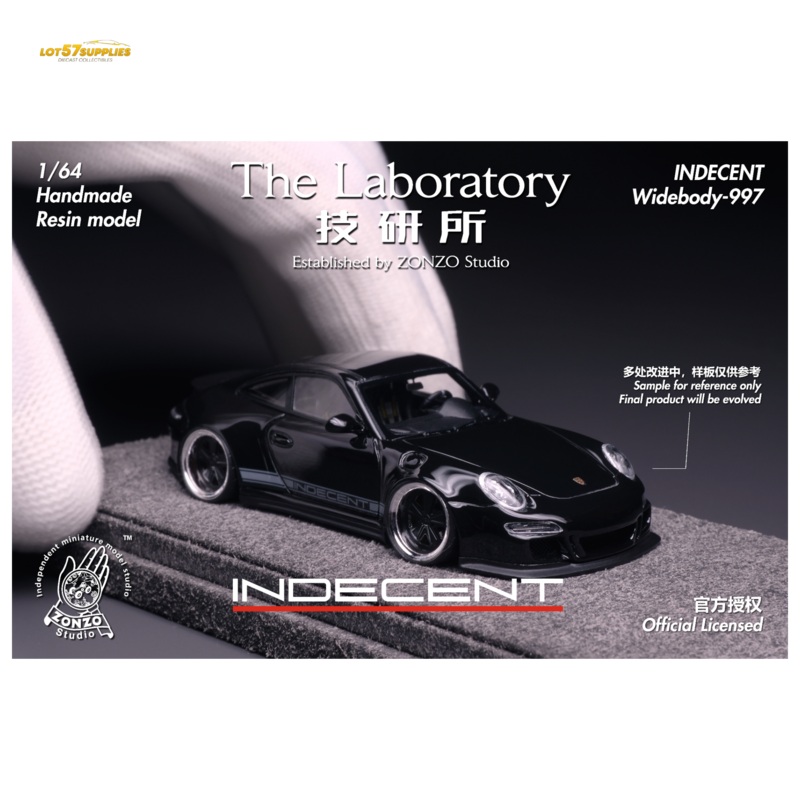 (Pre-Order) The Laboratory x ZONZO Porsche 997 Indecent - Gloss Black 1:64