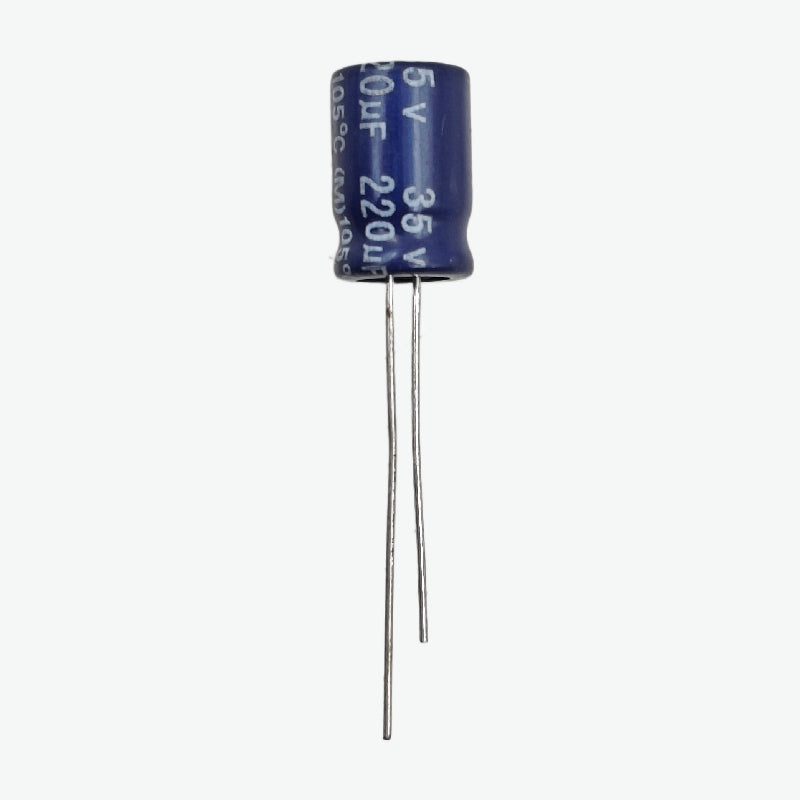 220uF 35V Radial Electrolytic Capacitor - Through Hole Package