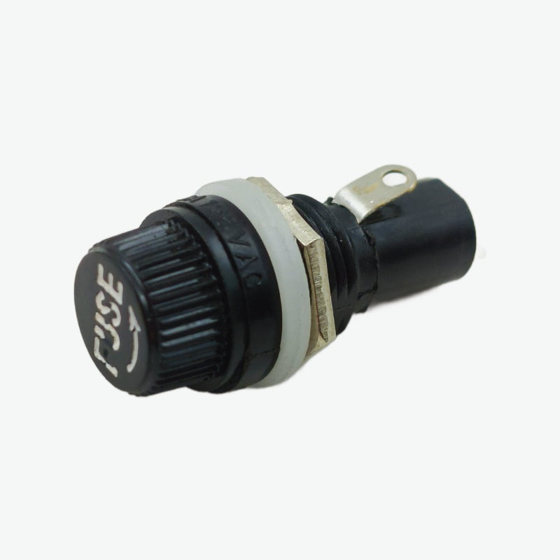 Screw-In Panel Mount Fuse Holder (5x20mm) - 10A 250V AC