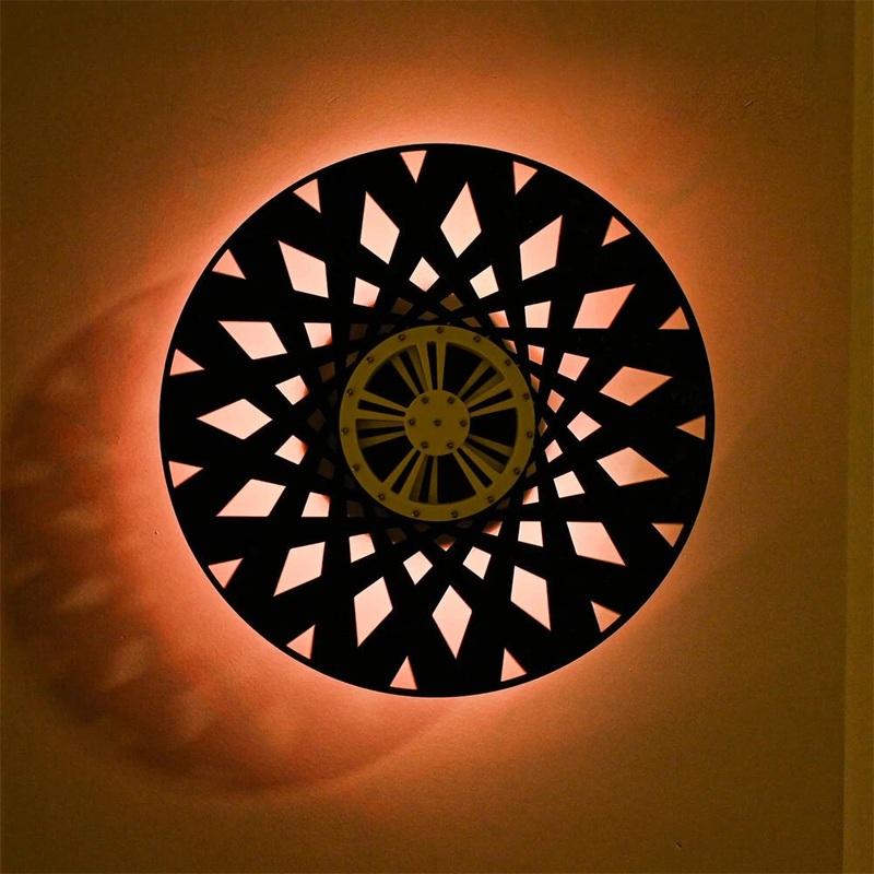 NIKOLATOY Time Travel Visual Arts Creative Desktop Ornaments LED Spiral Art Wall Light