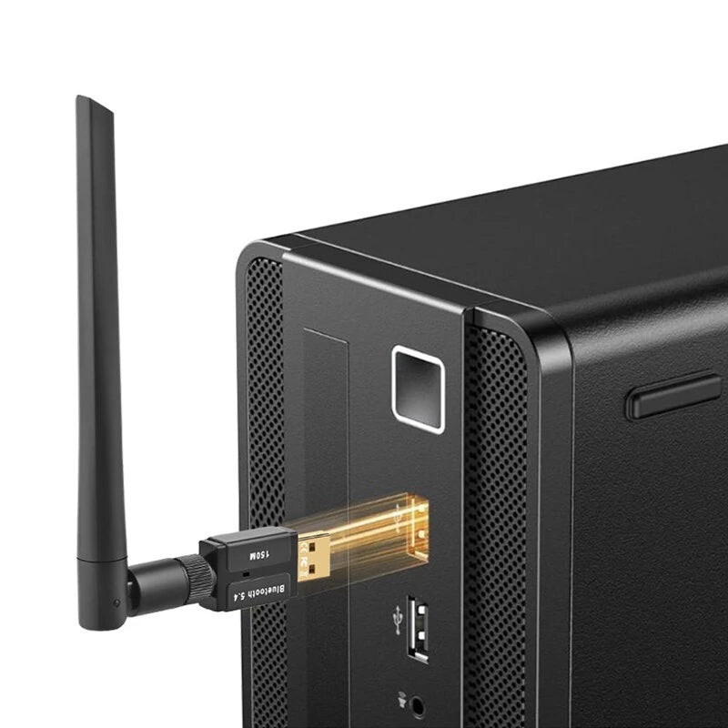 BT548 USB Wireless bluetooth 5.4 Adapter 150M Music Audio Receiver Transmitter Dongle Adapter for Mouse Keyboard PC Accessories Black