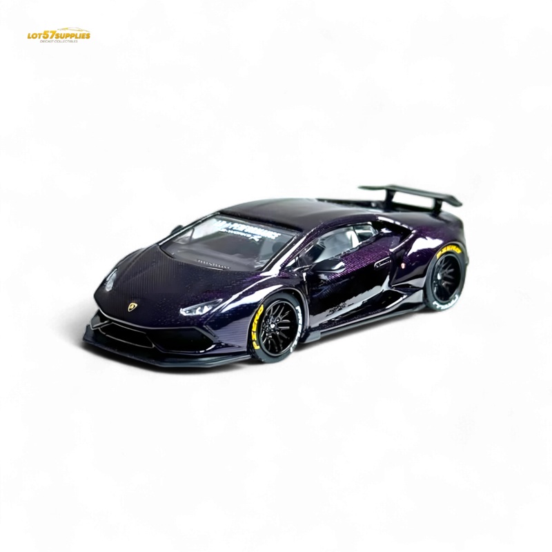 King Model Lamborghini Huracan LP610 Purple Carbon Fiber 1:64