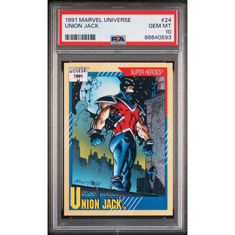 1991 MARVEL UNIVERSE UNION JACK #24 - PSA 10