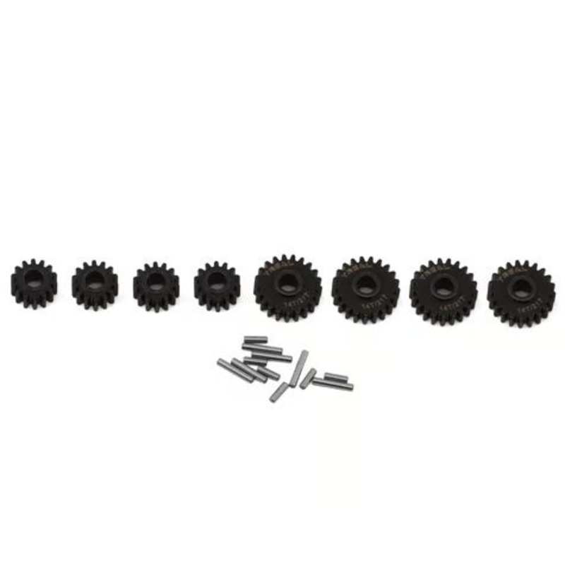 Treal Hobby FCX24 Hardened Steel Portal Drive Gears (14T/21T) Black Portal Drive Gears (14T/21T)