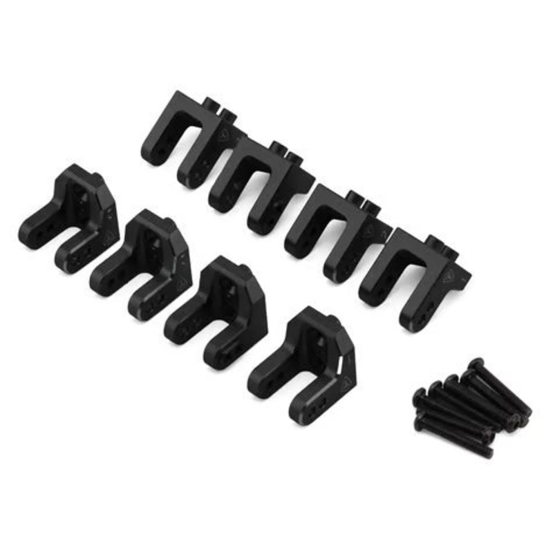 Treal Hobby Losi LMT 2.0 7075 Aluminum Upper Shock Mounts Set Black