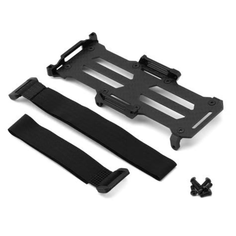Treal Hobby Losi LMT 2.0 LCG Carbon Fiber & Aluminum Battery Tray Set Black