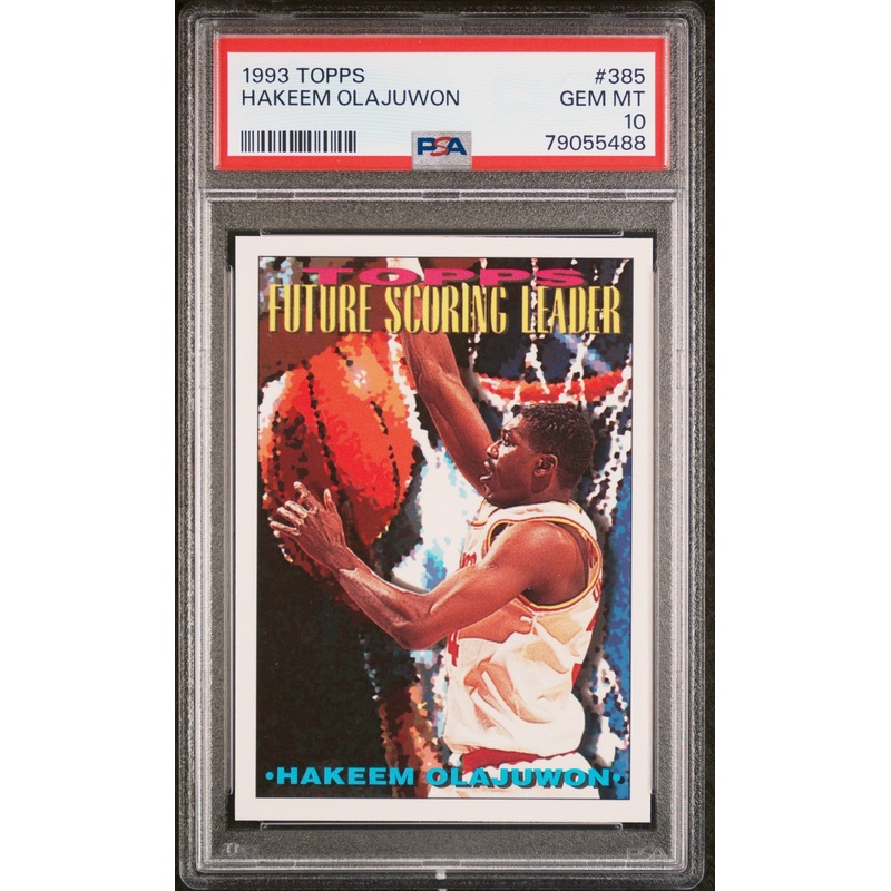 1993 TOPPS HAKEEM OLAJUWON #385 - PSA 10