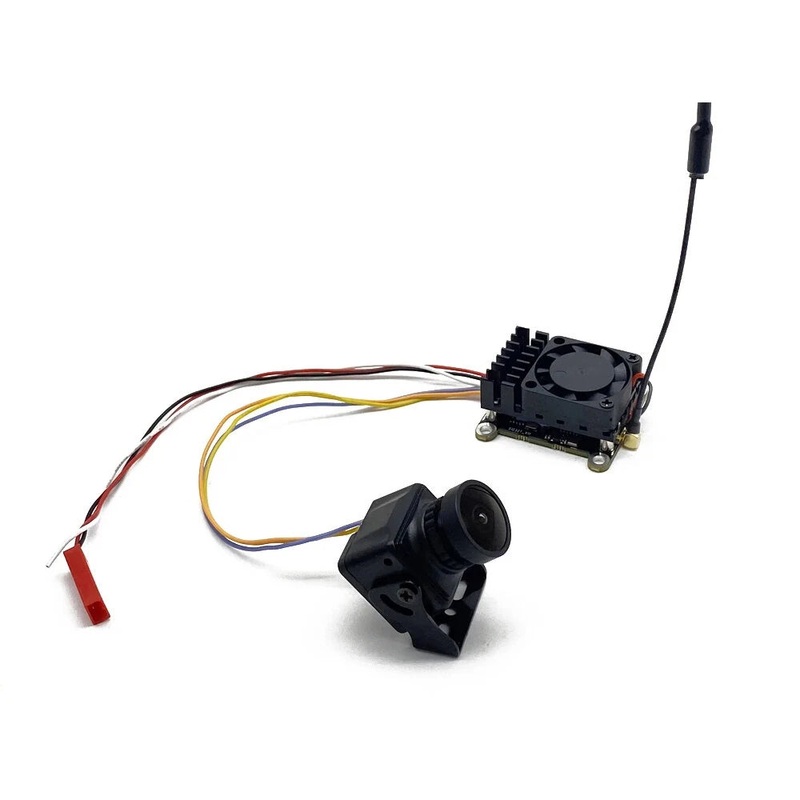 5.8G 48CH 2W 2-4S FPV Transmitter VTX 1000TVL 2.5mm FPVCamera Built-in Mic MMCX FPV Antenna with Cooling Fan Image Transmission FPV System for RC FPV Racing Drone