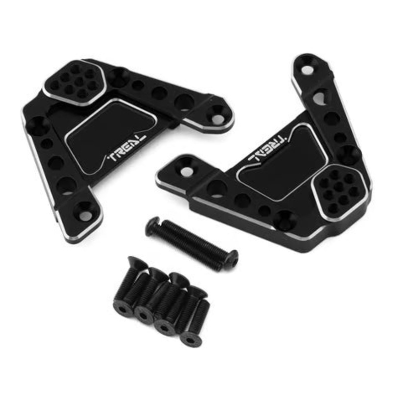 Treal Hobby Axial SCX10 III CNC Aluminum Rear Shock Mounts Black