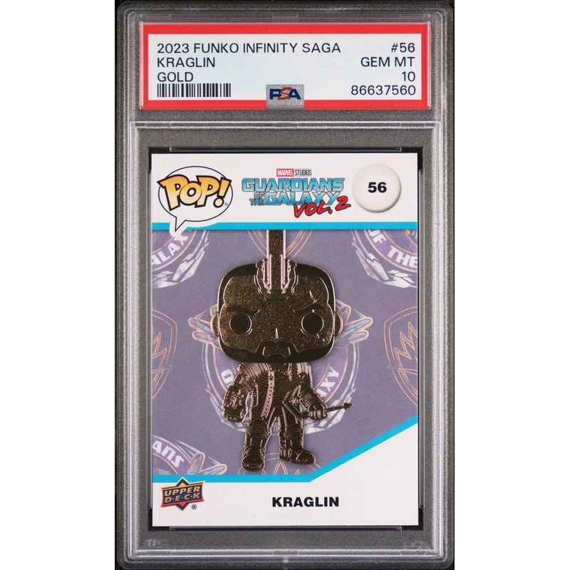 2023 UPPER DECK FUNKO POP MARVEL KRAGLIN GOLD #56 PSA 10