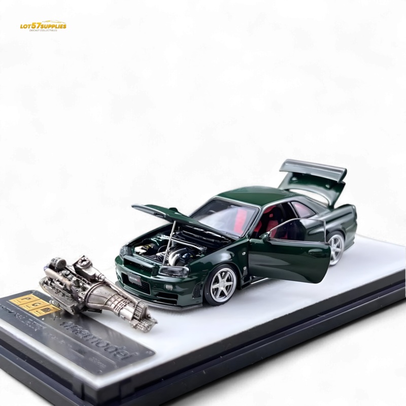 PGM Nissan GTR R34 Z-TUNE British Green 1:64