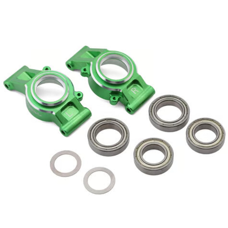 Treal Hobby 7075 Aluminum Rear Hub Set for Traxxas X-Maxx (2) Green