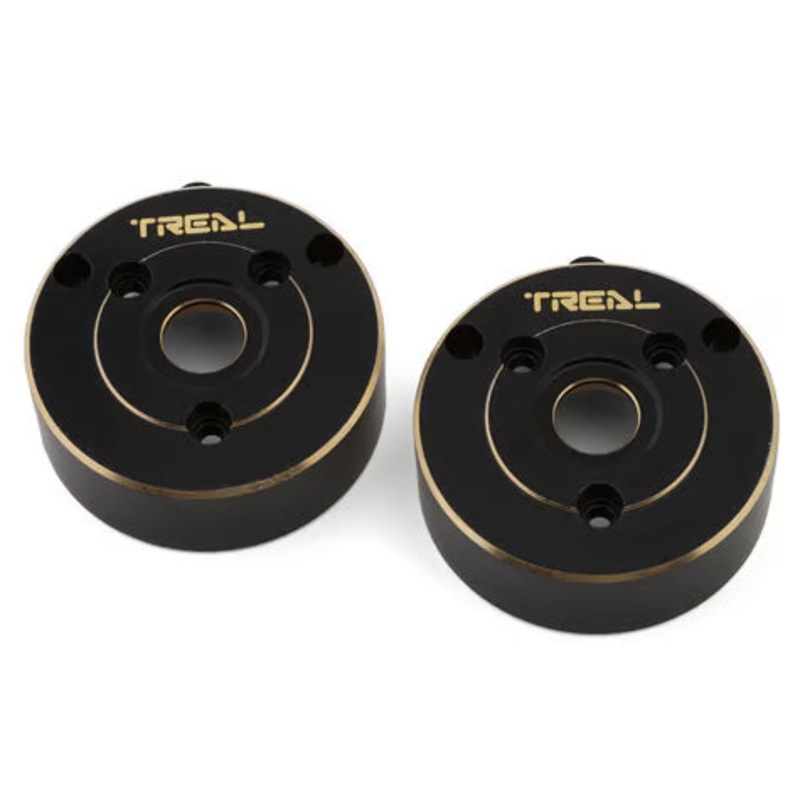 Treal Hobby Vanquish VRD/VS4-10 Brass Rear Portal Covers (87.05g ea) (Black) (2)