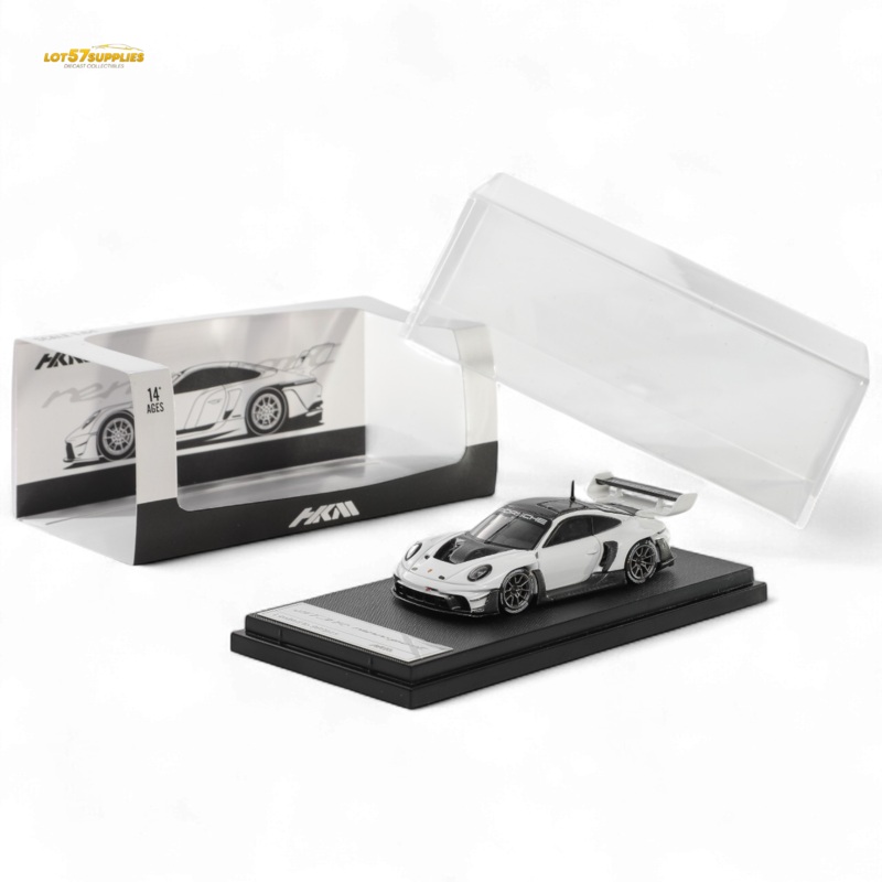 HKM Porsche 911 GT3 R Rennsport White Carbon Hood 1:64