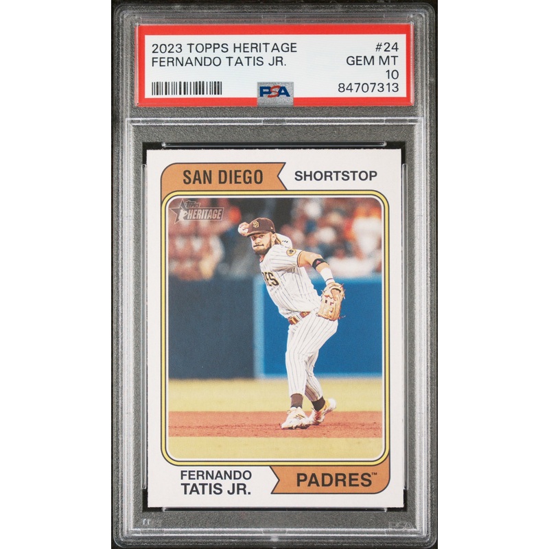 2023 TOPPS HERITAGE FERNANDO TATIS JR. #24 - PSA 10