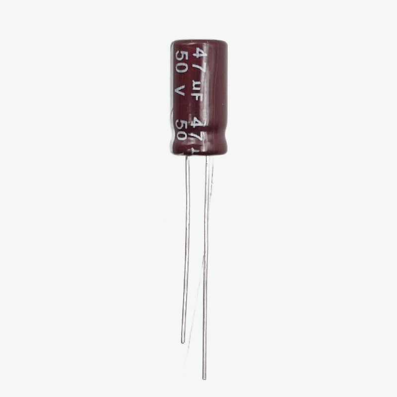 47uF 50V Radial Electrolytic Capacitor - Through Hole Package
