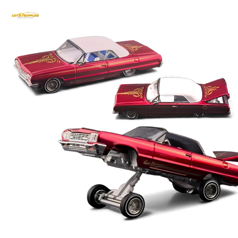 Fine Works64 Chevrolet Impala Transparent Red 1:64