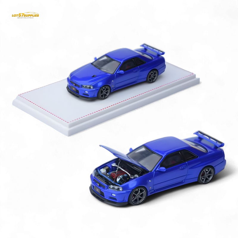 Focal Horizon Skyline GT-R R34 V-SPEC-II Bayside Blue 1:64