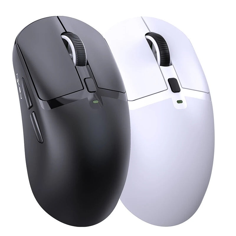 HXSJ T10 Three-mode Wireless Gaming Mouse with RGB Charging Dock S205 Sensor 12000DPI 1KHz Report Rate 58g Lightweight 6-Keys Programmable Gamer Mice for PC Laptop Computer Black