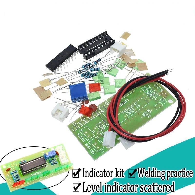 2011-HA2 - LM3915 DC 9-12V 10 LED SOUND AUDIO SPECTRUM ANALYZER KIT