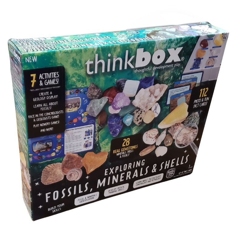 213494-BL - EXPLORING FOSSILS MINERALS SHELLS 7 ACTIVITIES AND GAMES